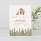 We kunnen het Baby shower van Woodland afwachten Kaart (Staand voorkant)