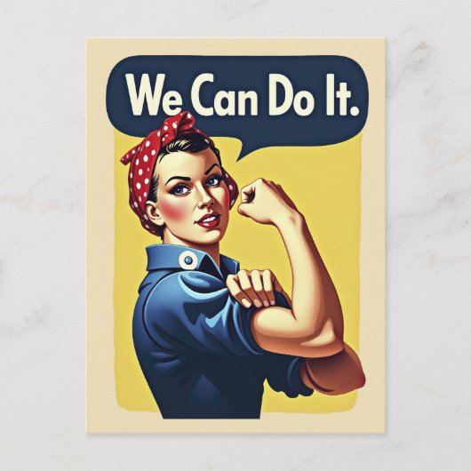 We kunnen het | Beroemd feminisme Briefkaart (Voorkant)