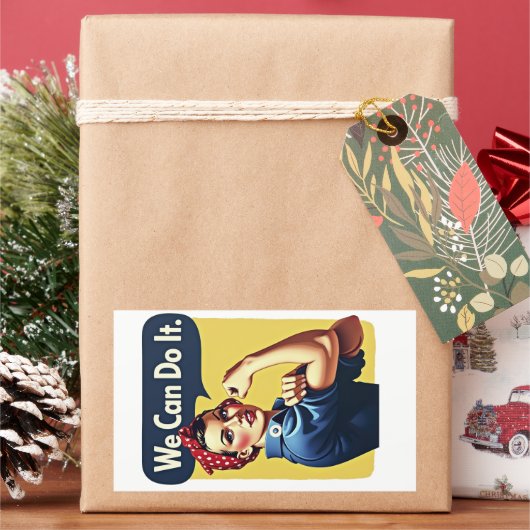 We kunnen het | Beroemd feminisme Rechthoekige Sticker (Feestdagen)