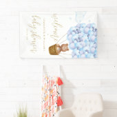 We kunnen het blauwe Baby shower afwachten. Spandoek (Insitu)