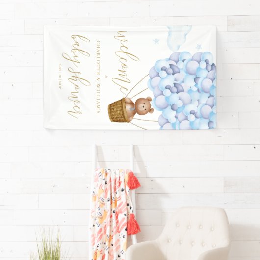 We kunnen het blauwe Baby shower afwachten. Spandoek (Insitu)