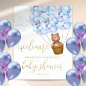 We kunnen het blauwe Baby shower welkomstteken afw Poster