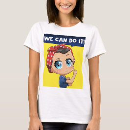 We kunnen het! Chibi Girl Rosie de Riveter T-shirt