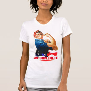 We kunnen het doen door de Riveter Vrouwen de VS v T-shirt
