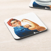 We kunnen het doen door de riveter vrouwen kracht bier onderzetter (Linkerzijde)