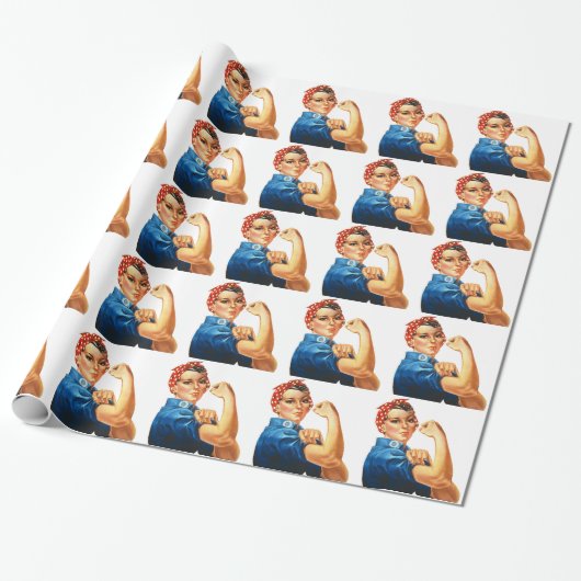 We kunnen het doen door de riveter vrouwen kracht  cadeaupapier (Uitgerold)