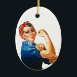 We kunnen het doen door de riveter vrouwen kracht  keramisch ornament<br><div class="desc">WWII-Posters uit de Tweede Wereldoorlog - Rosie de Riveter - kunnen we het doen!</div>