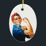 We kunnen het doen door de riveter vrouwen kracht  keramisch ornament<br><div class="desc">WWII-Posters uit de Tweede Wereldoorlog - Rosie de Riveter - kunnen we het doen!</div>