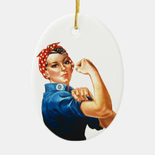 We kunnen het doen door de riveter vrouwen kracht  keramisch ornament