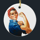 We kunnen het doen door de riveter vrouwen kracht  keramisch ornament<br><div class="desc">WWII-Posters uit de Tweede Wereldoorlog - Rosie de Riveter - kunnen we het doen!</div>