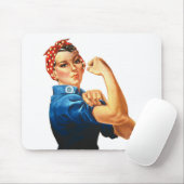We kunnen het doen door de riveter vrouwen kracht  muismat (Met muis)