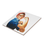 We kunnen het doen door de riveter vrouwen kracht  tegeltje (Zijkant)