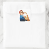 We kunnen het doen door de riveter vrouwen kracht  vierkante sticker (Tas)