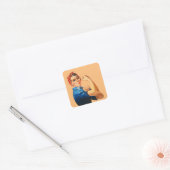 We kunnen het doen door de riveter vrouwen kracht  vierkante sticker (Envelop)