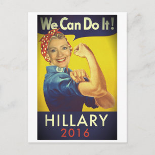 We kunnen het doen, Hillary voor President. Briefkaart