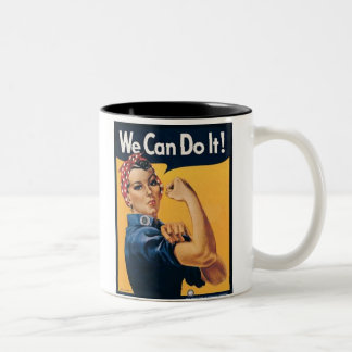 We kunnen het doen in het vintage en tweekleurige koffiemok