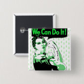 We kunnen het doen, Lyme Disease Warrior Button (Voorkant /achterkant)