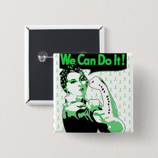 We kunnen het doen, Lyme Disease Warrior Button (Voorkant /achterkant)