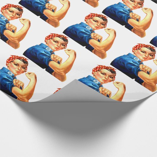 We kunnen het doen met de Riveter WII Propaganda Cadeaupapier (Hoek)