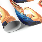 We kunnen het doen met de Riveter WII Propaganda Cadeaupapier (Rol Hoek)