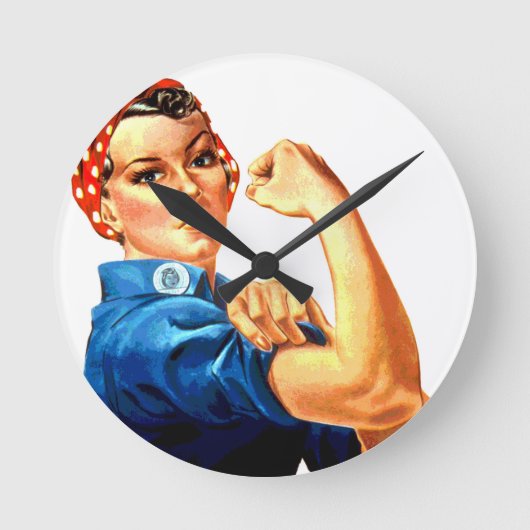 We kunnen het doen met de Riveter WII Propaganda Ronde Klok (Voorkant)