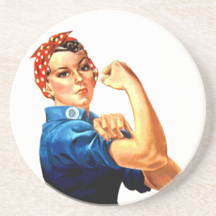We kunnen het doen met de Riveter WII Propaganda Zandsteen Onderzetter
