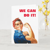 We kunnen het doen met de riveter Women Power Clas Kaart (Gele Bloem)
