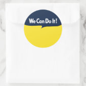 We kunnen het doen met Rosie Ronde Sticker (Tas)