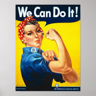 We kunnen het doen met vrouwenmacht poster