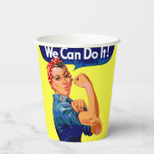 We kunnen het doen - Motivatie Pop kunst Papieren Bekers (Achterkant)