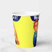 We kunnen het doen - Motivatie Pop kunst Papieren Bekers (Links)