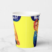 We kunnen het doen - Motivatie Pop kunst Papieren Bekers (Rechts)