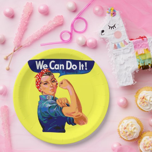We kunnen het doen - Motivatie Pop kunst Papieren Bordje (Feest)