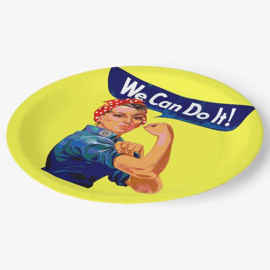 We kunnen het doen - Motivatie Pop kunst Papieren Bordje (Gekanteld)