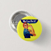 We kunnen het doen - Motivatie Pop kunst Ronde Button 3,2 Cm (Voorkant /achterkant)