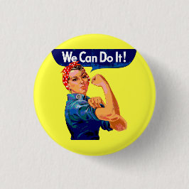 We kunnen het doen - Motivatie Pop kunst Ronde Button 3,2 Cm