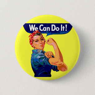 We kunnen het doen - Motivatie Pop kunst Ronde Button 5,7 Cm