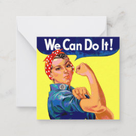 We kunnen het doen notitiekaartje