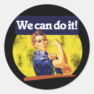We kunnen het doen om de rivier op te stijgen ronde sticker