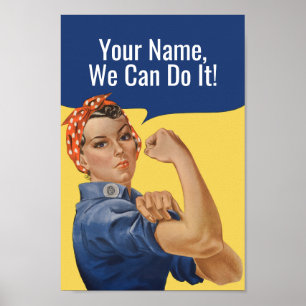 We kunnen het doen op Custom Rosie The Riveter Fem Poster