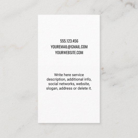 We kunnen het doen op Custom Rosie The Riveter Fem Visitekaartje (Achterkant)