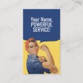 We kunnen het doen op Custom Rosie The Riveter Fem Visitekaartje (Voorkant)