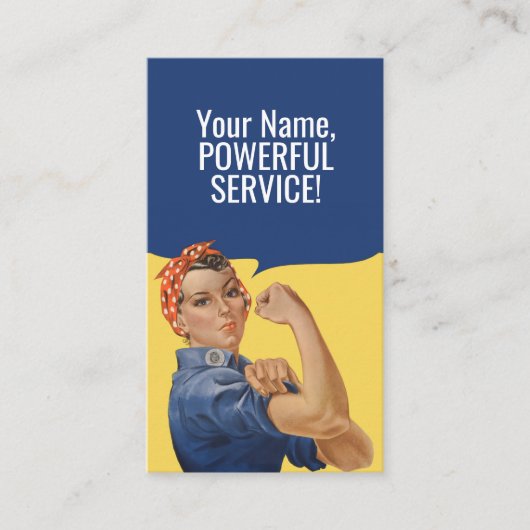 We kunnen het doen op Custom Rosie The Riveter Fem Visitekaartje (Voorkant)
