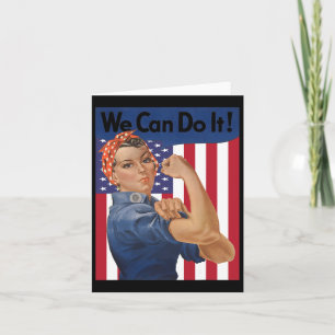 We kunnen het doen Rosie de Riveter Feminist USA F Kaart