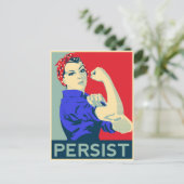 We kunnen het doen: Rosie de Riveter Persists Briefkaart (Staand voorkant)