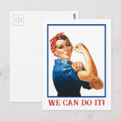 We kunnen het doen Rosie de Riveter Vrouwen Macht  Briefkaart (Voorkant / Achterkant)