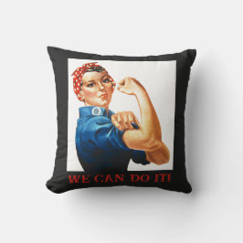 We kunnen het doen Rosie de Riveter Vrouwen Macht Kussen