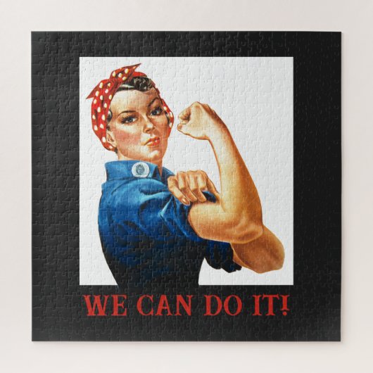 We kunnen het doen Rosie de Riveter Vrouwen Macht Legpuzzel (Verticaal)