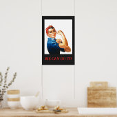 We kunnen het doen Rosie de Riveter Vrouwen Macht Poster (Keuken)