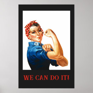 We kunnen het doen Rosie de Riveter Vrouwen Macht  Poster
